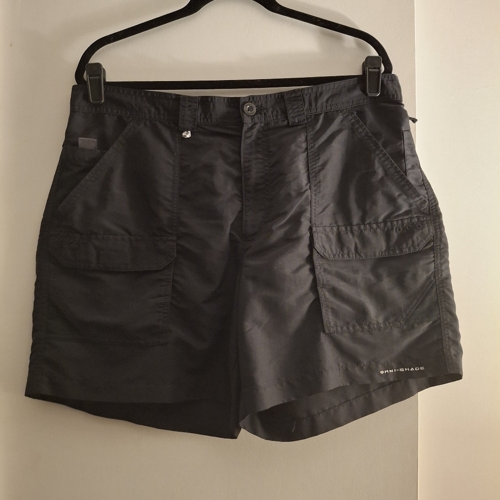 Columbia PFG Omni-Shade Men's Nylon Black Cargo Shorts